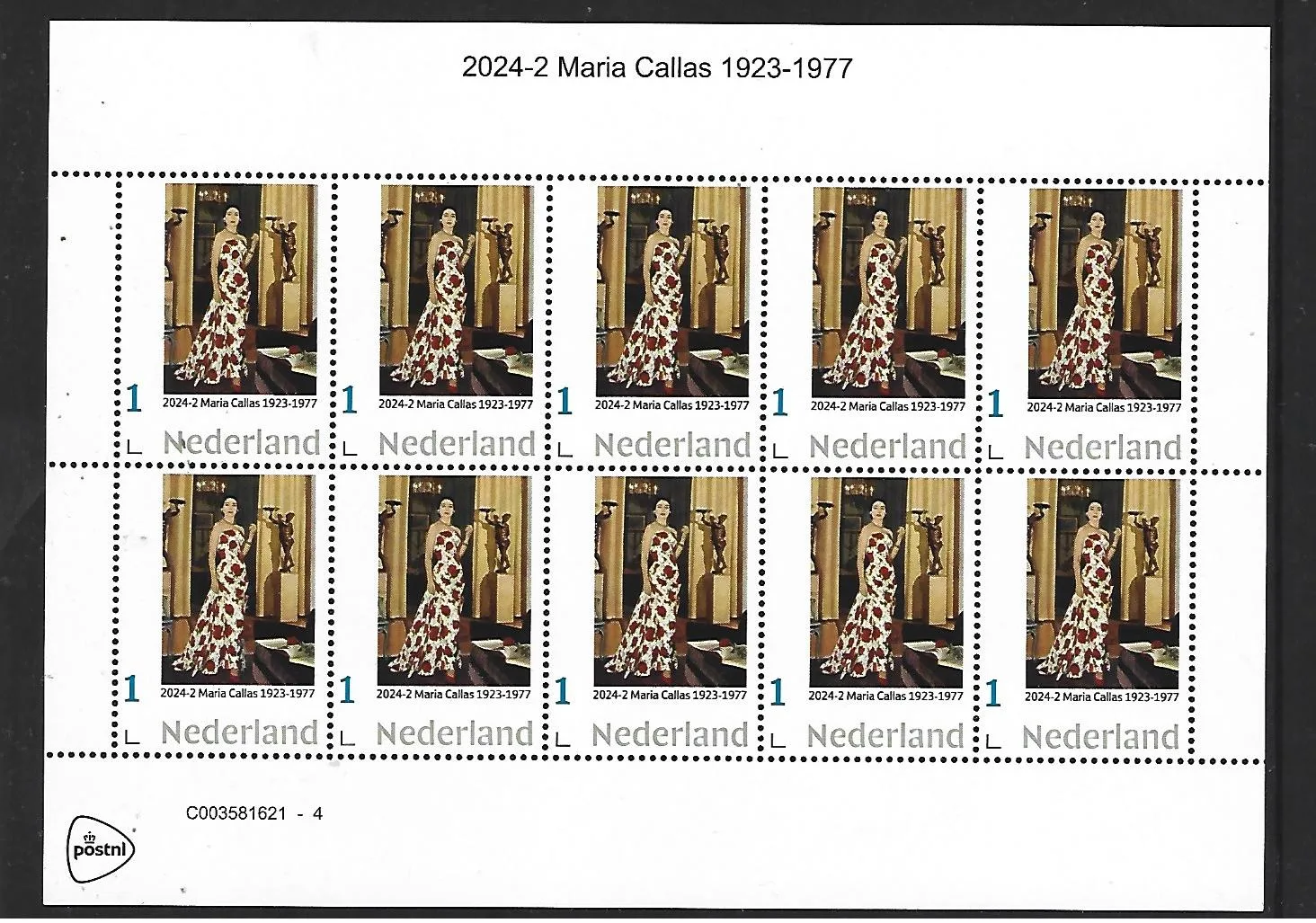 Niederlande 2024-2 Maria Callas 1923-1977 Kleinbogen postfrisch/mnh