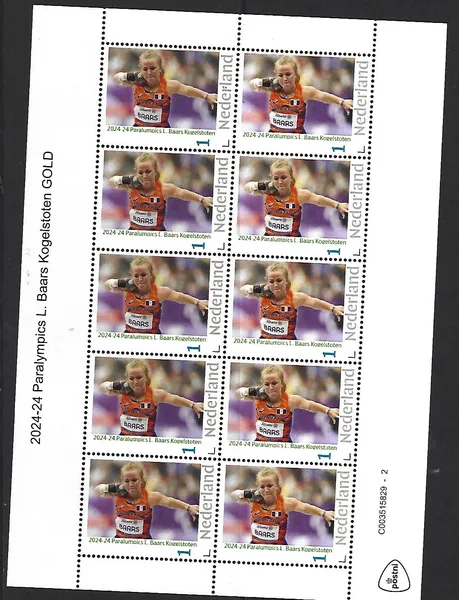 Nederland 2024-24 Paralympics Lara Baars Kogelstoten Putshot postris/mnh