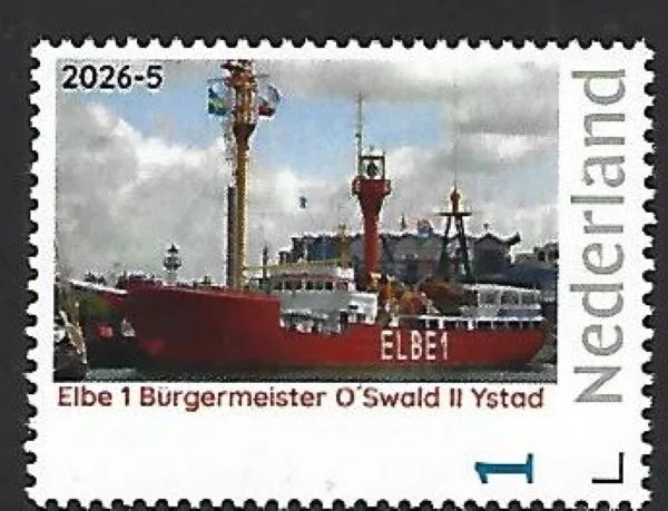 Netherlands 2026-5 Lightship: Elbe 1 Ystad Germany MNH