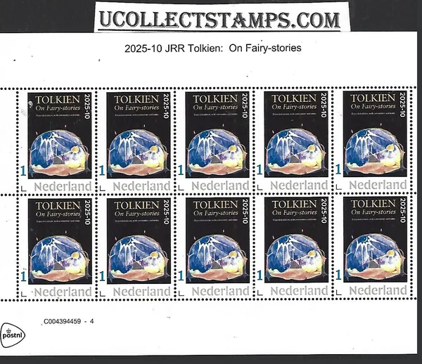 Netherlands 2025-10 JRR Tolkien: On Fairy-stories sheet MNH