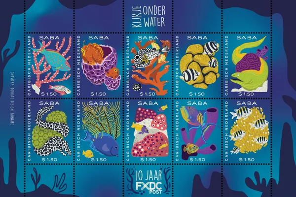 Caribisch Nederland 2024: Saba Underwater sheetlet postfris/mnh