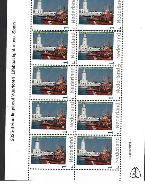 Netherlands 2025-3 Lifeboat lighthouse Spain sheetlet MNH