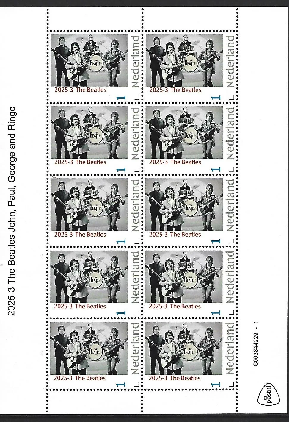 Nederland 2025-3 The Beatles sheetlet postfris/mnh