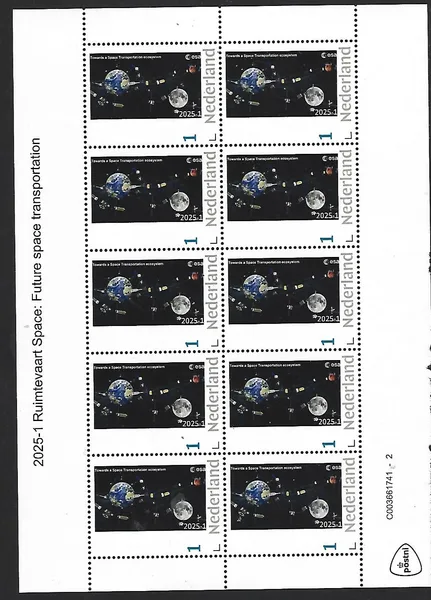 Nederland 2025-1 Ruimtevaart - Space: Future space transportation sheetlet postfris/mnh