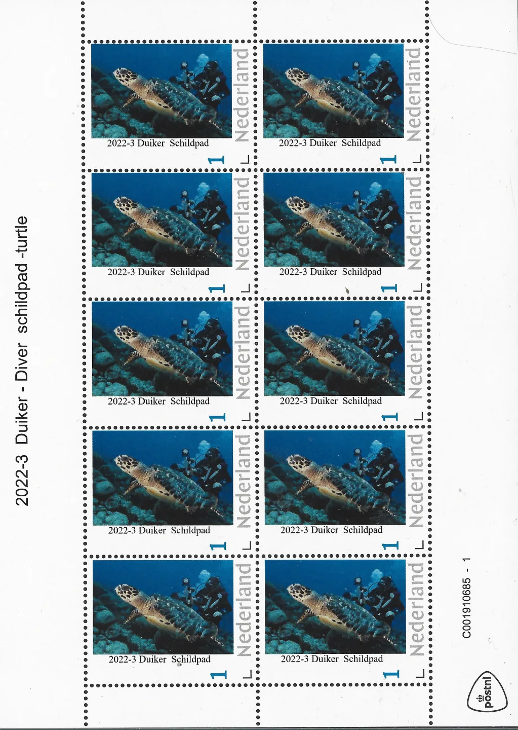 Niederlande 2022-3 Taucher Blockmarke postfrisch/mnh