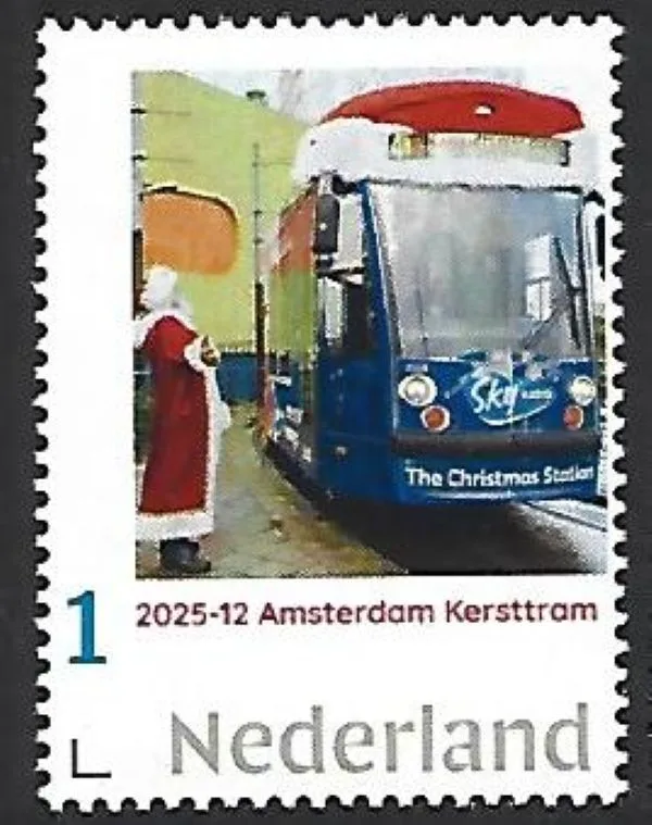 Netherlands 2025-12 Tram: Christmas Tram Amsterdam line 4 MNH