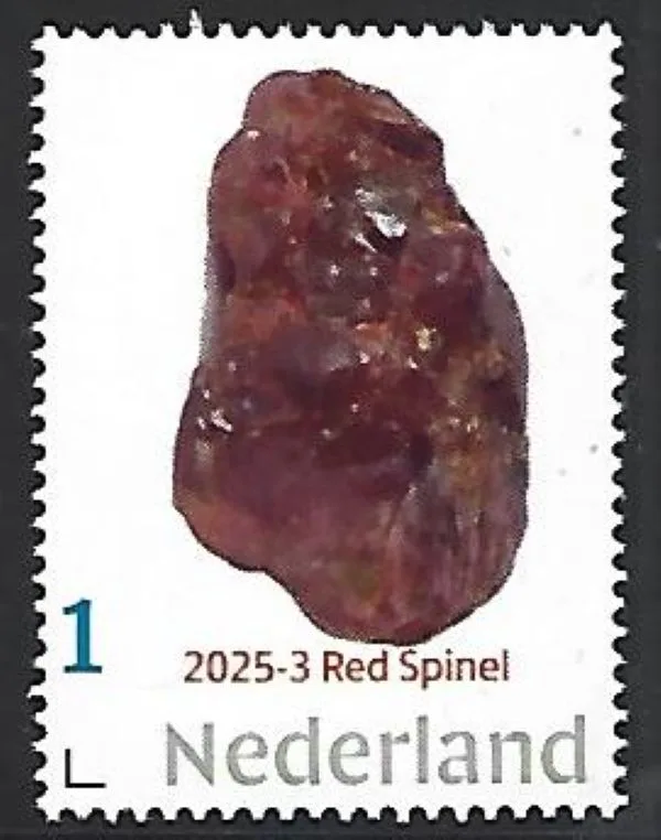 Nederland 2025-3 Mineralen Minerals; Red Spinel postfris/mnh