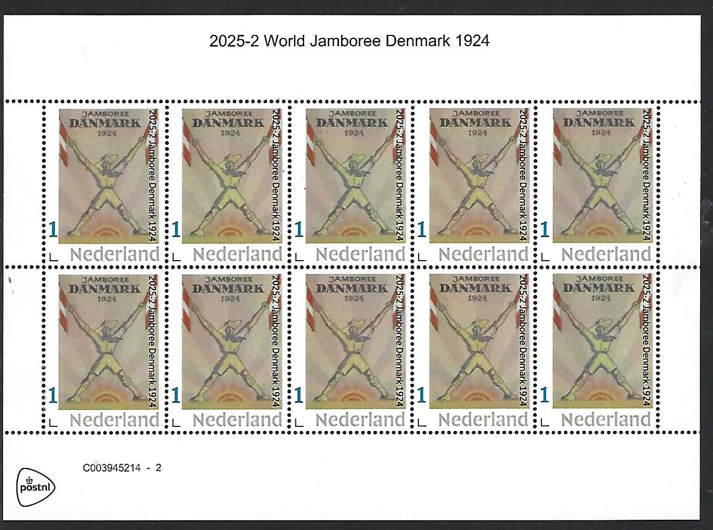 Nederland 2025-2 Scouting Jamboree Denmark 1924 sheetlet postfris/mnh
