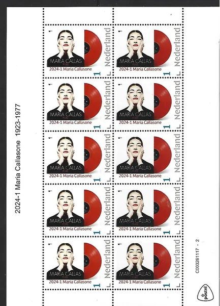 Netherlands 2024-1a Maria Callas 1923-1977 sheetlet MNH