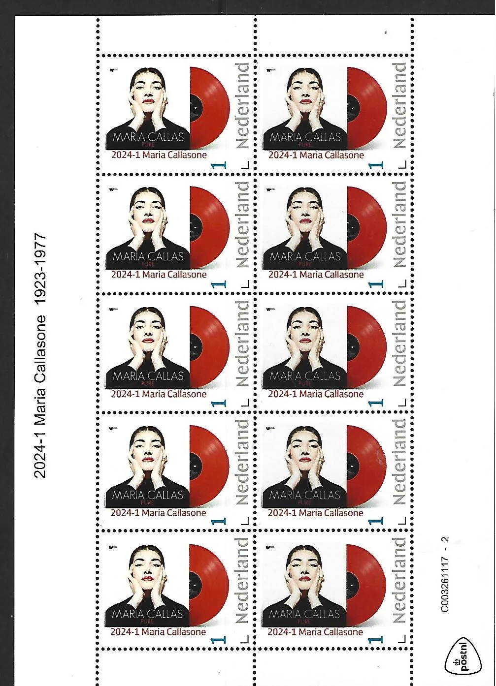 Niederlande 2024-1a Maria Callas 1923-1977 Markenheftchen postfrisch/mnh