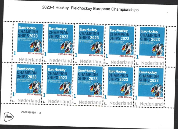 Nederland 2023-4 Hockey Fieldhockey sheetlet postfris/mnh