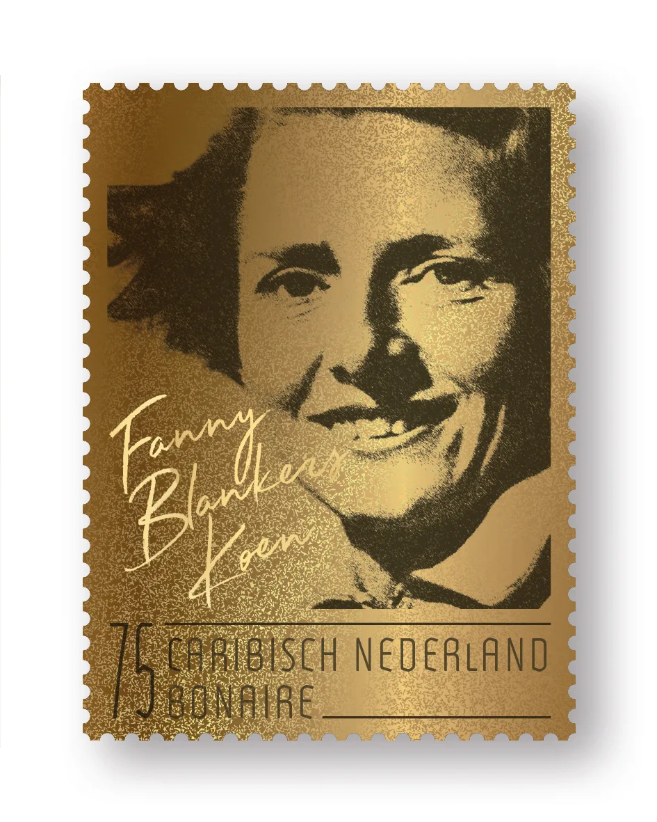 Bonaire 2023Fanny Blankers-Koen 5x Gold 1948 Olympics GOLD STAMP IN BOX postfris/mnh
