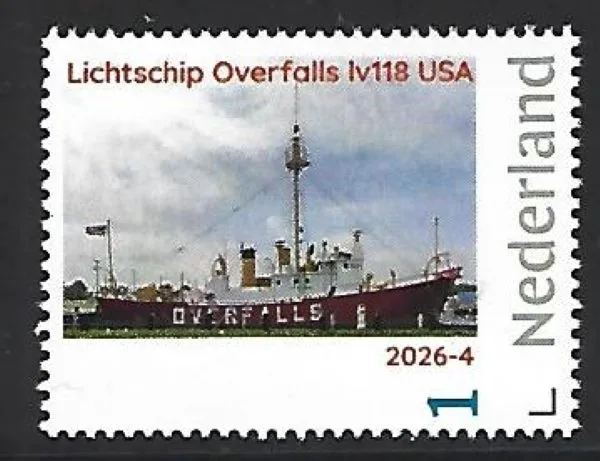 Nederland 2026-4 Lichtschip Lightship: Overfalls lv118 USA postfris/mnh
