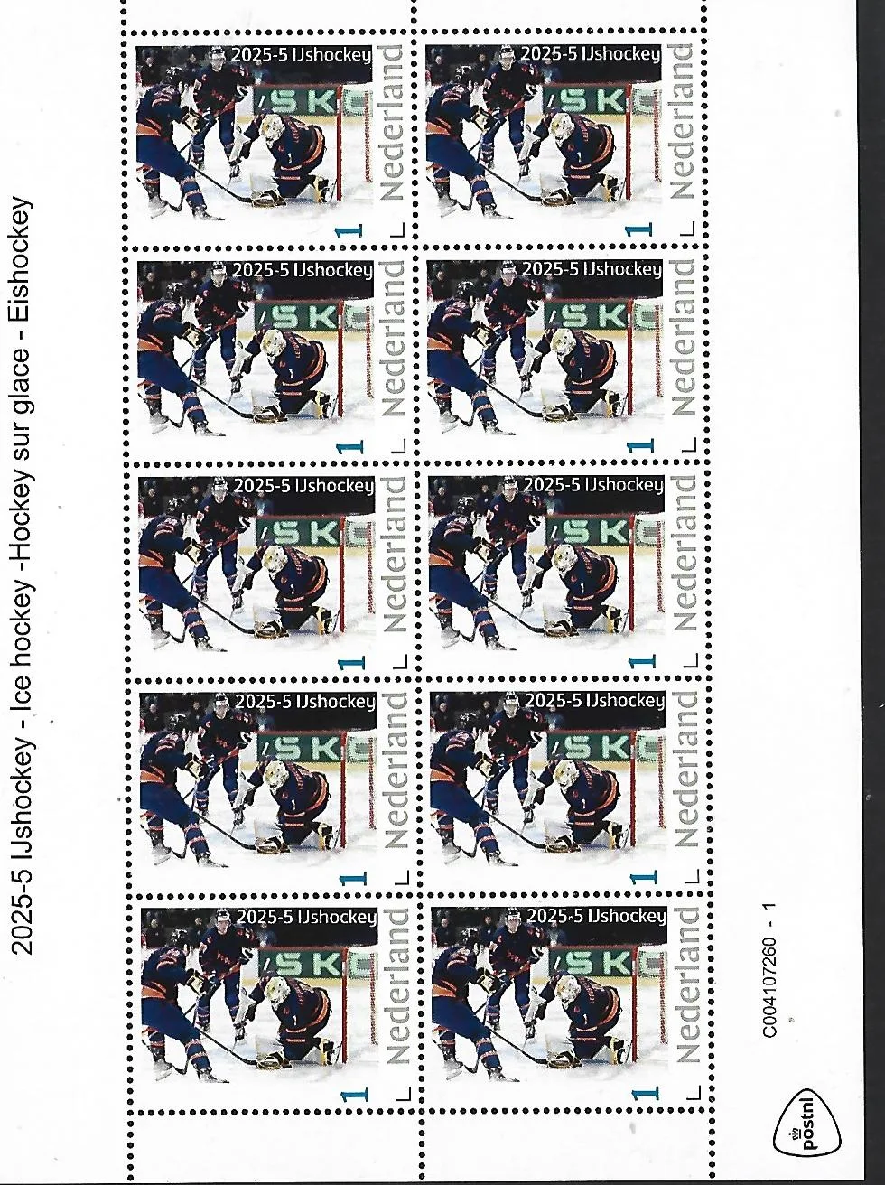 Nederland 2025-5 IJshockey Ice hockey sheet postfris/mnh