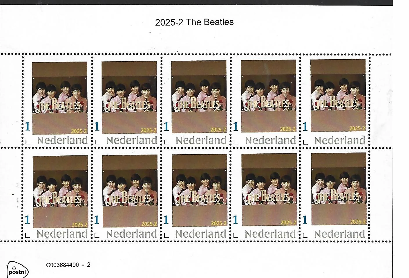 Netherlands 2025-2 The Beatles sheetlet MNH