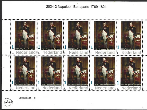 Nederland 2024-3 Napoleon Bonaparte 1769-1821 sheetlet postfris/mnh