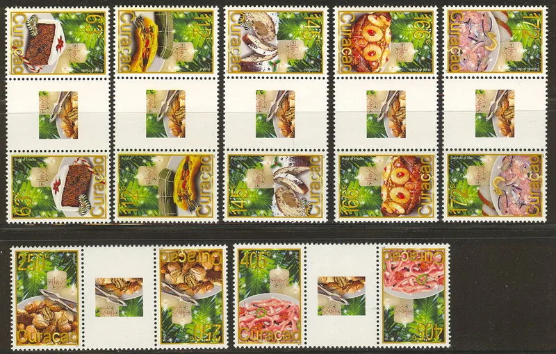 Curacao 58a-64a 2011 Decemberzegels brugparen postfris-mnh