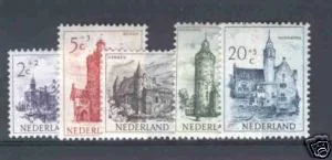 Nederland 568-572 Zomerzegels kastelen 1951 postfris/mnh