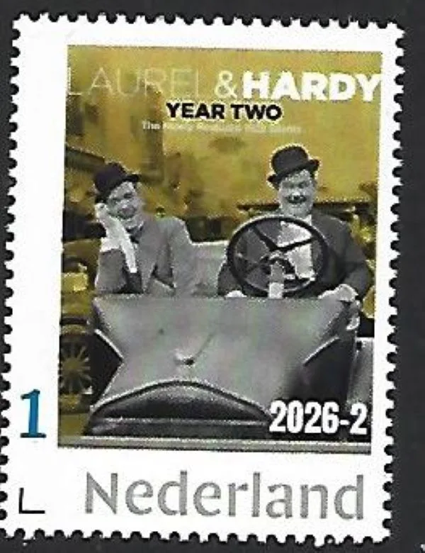 Netherlands 2026-2 Laurel & Hardy 1928 Silent movies year two MNH