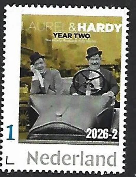 Netherlands 2026-2 Laurel & Hardy 1928 Silent movies year two MNH