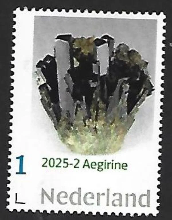 Nederland 2025-2 Mineralen Minerals; Aegirine postfris/mnh