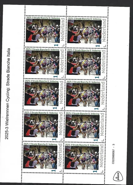 Netherlands 2025-3 Cycling: Strade Bianche Italia sheetlet MNH