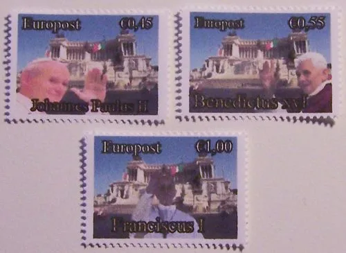 Pays-Bas 2013 Stadspost 2 papes pape Benoît XVI - Jean-Paul III timbres neufs