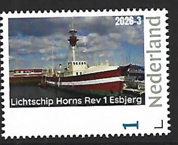 Netherlands 2026-3 lightship: Fyrskibet Horns Rev 1 Esbjerg DK MNH