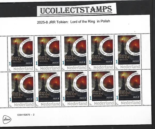 Nederland 2025-8 JRR Tolkien: Lord of the Ring in Polish sheet postfris/mnh