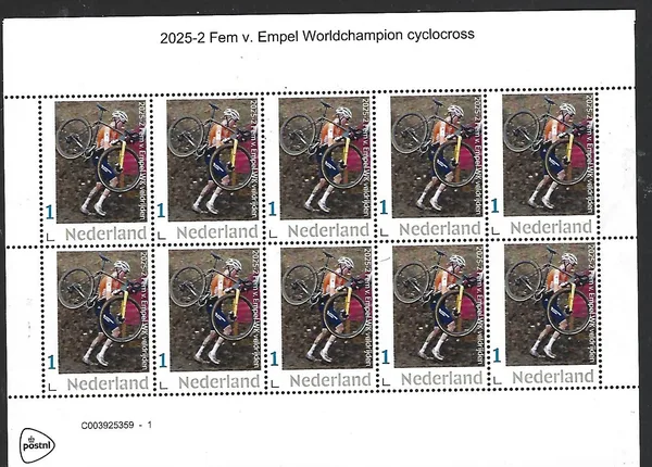 Nederland 2025-2 Fem van Empel WK sheet postfris/mnh