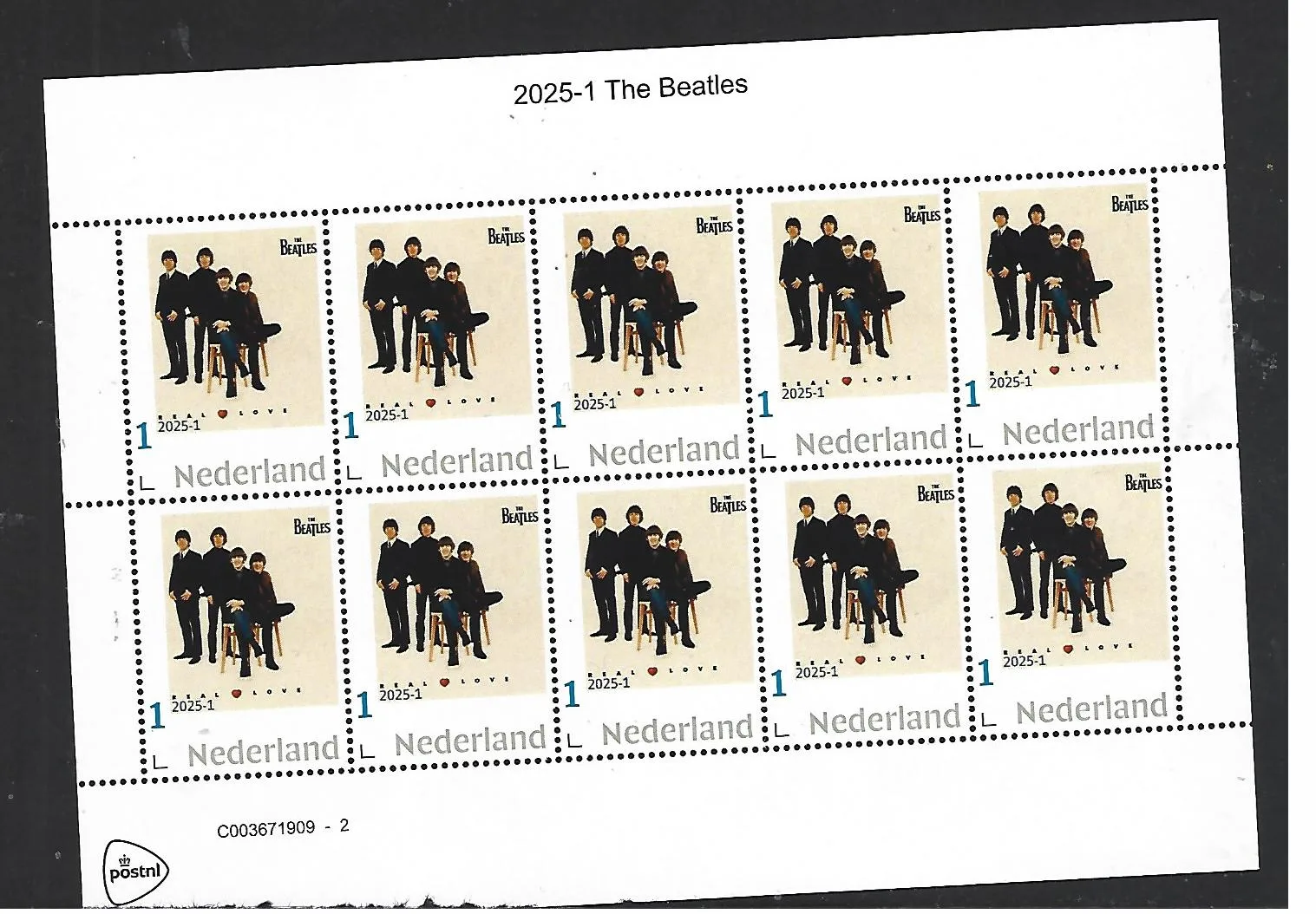 Nederland 2025-1 The Beatles sheetlet postfris/mnh