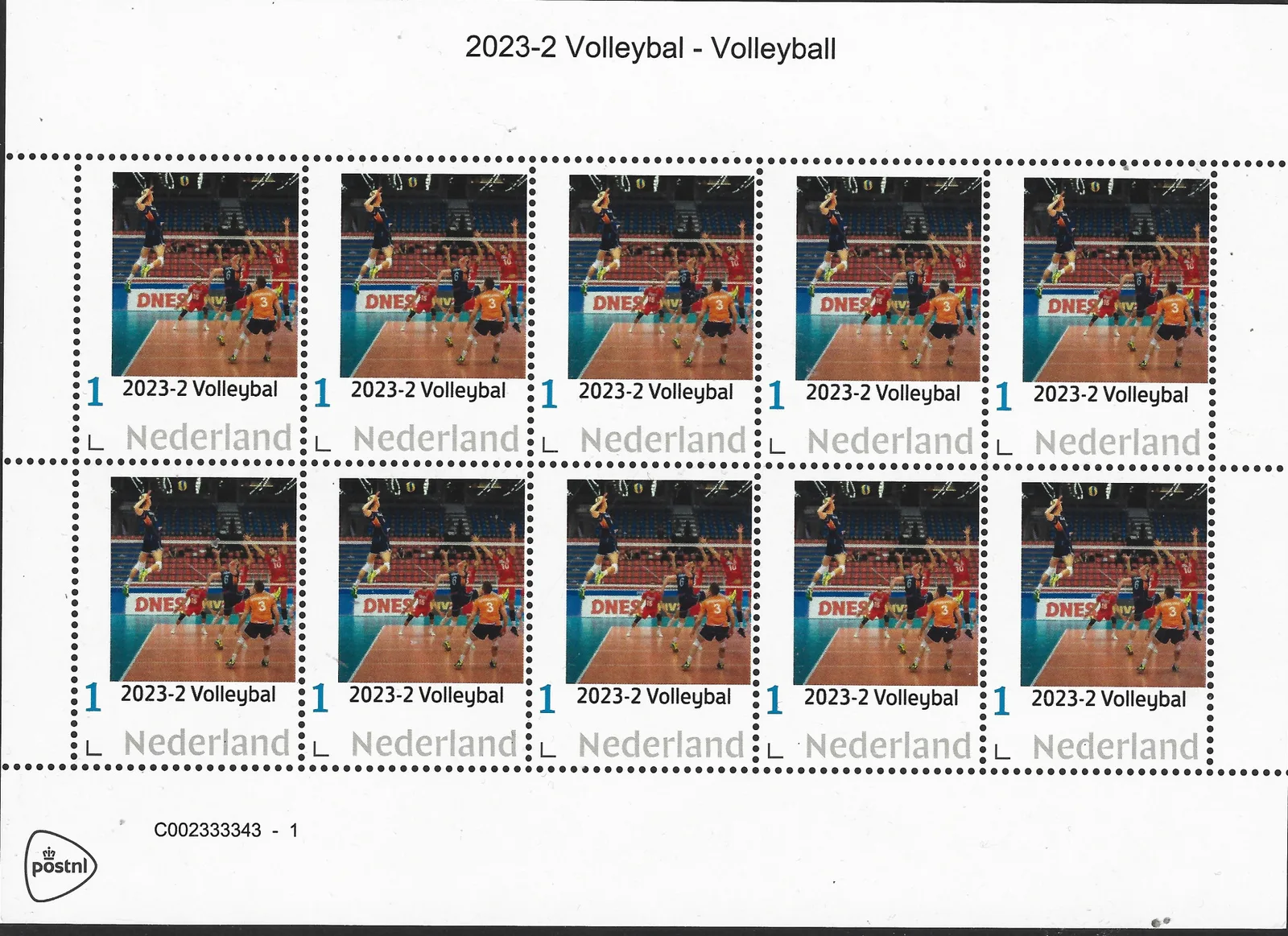 Pays-Bas 2023-2 Volleyball - Volleyball feuille-carnet neuf/mnh