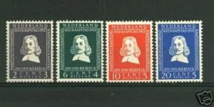 Netherlands 578-581 Jan van Riebeeck 1952 MNH
