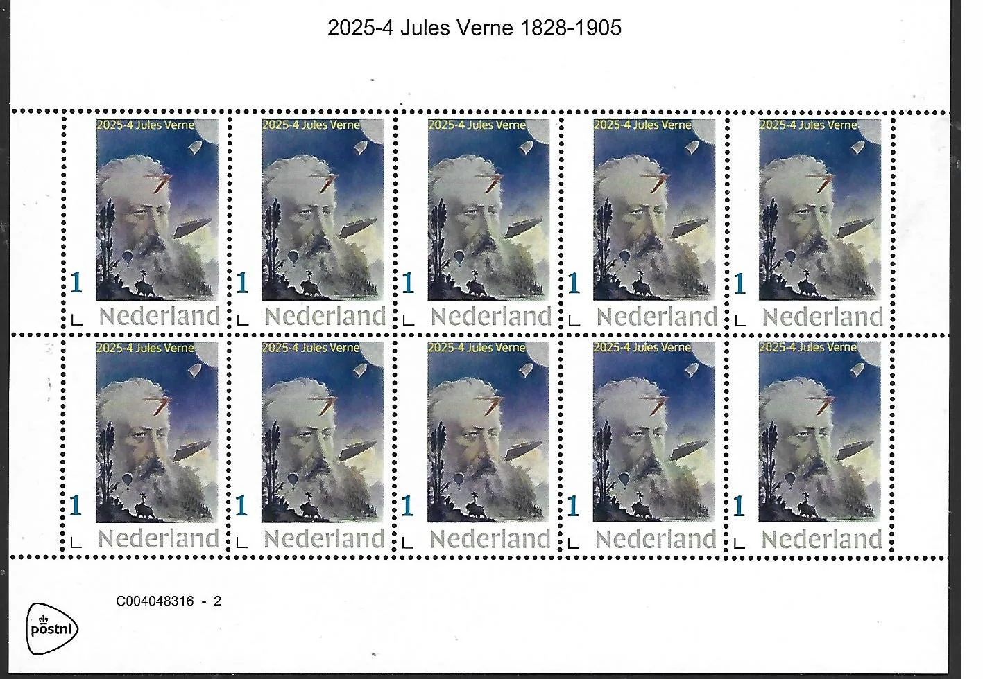 Nederland 2025-4 Jules Verne sheetlet postfris/mnh