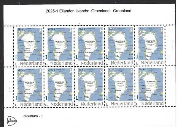 Netherlands 2025-1 Islands: Greenland sheetlet MNH