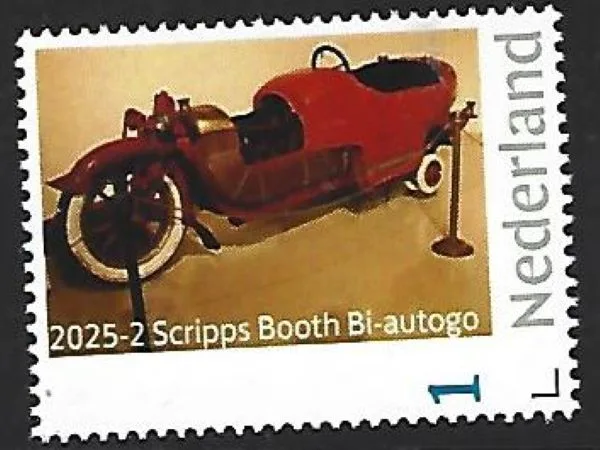 Nederland 2025-2 Motorfiets Motorcycle: Scripps-Booth Bi autogo 1913 postfris/mnh