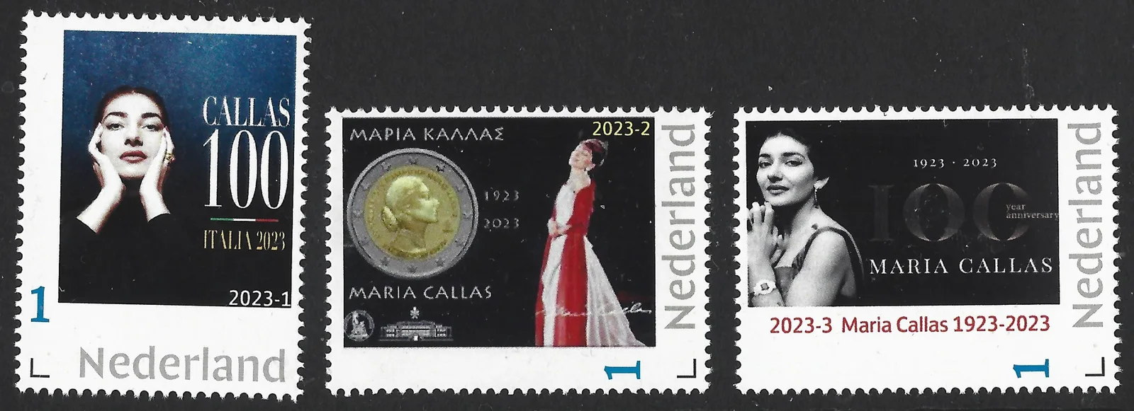 Pays-Bas 2023 Maria Callas 100 ans collection annuelle yearset postfris/mnh