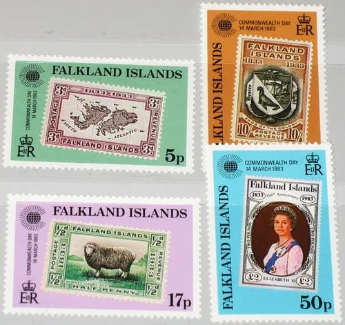 374-377 Falkland 1983 Commonwealth day MNH