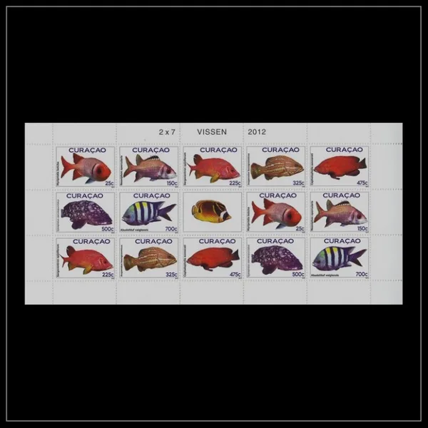 Curacao 66-72 Vissen velletje/sheetlet van 2 series 2012 postfris/mnh
