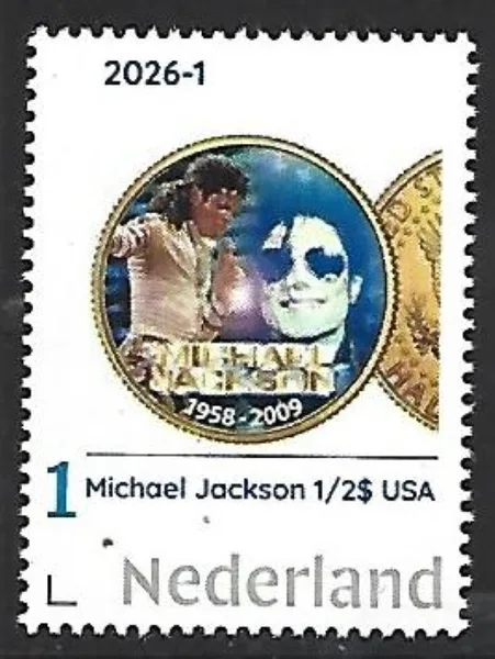 Nederland 2026-1 Beroemd Famous on coin: Michael Jackson half dollar USA postfris/mnh