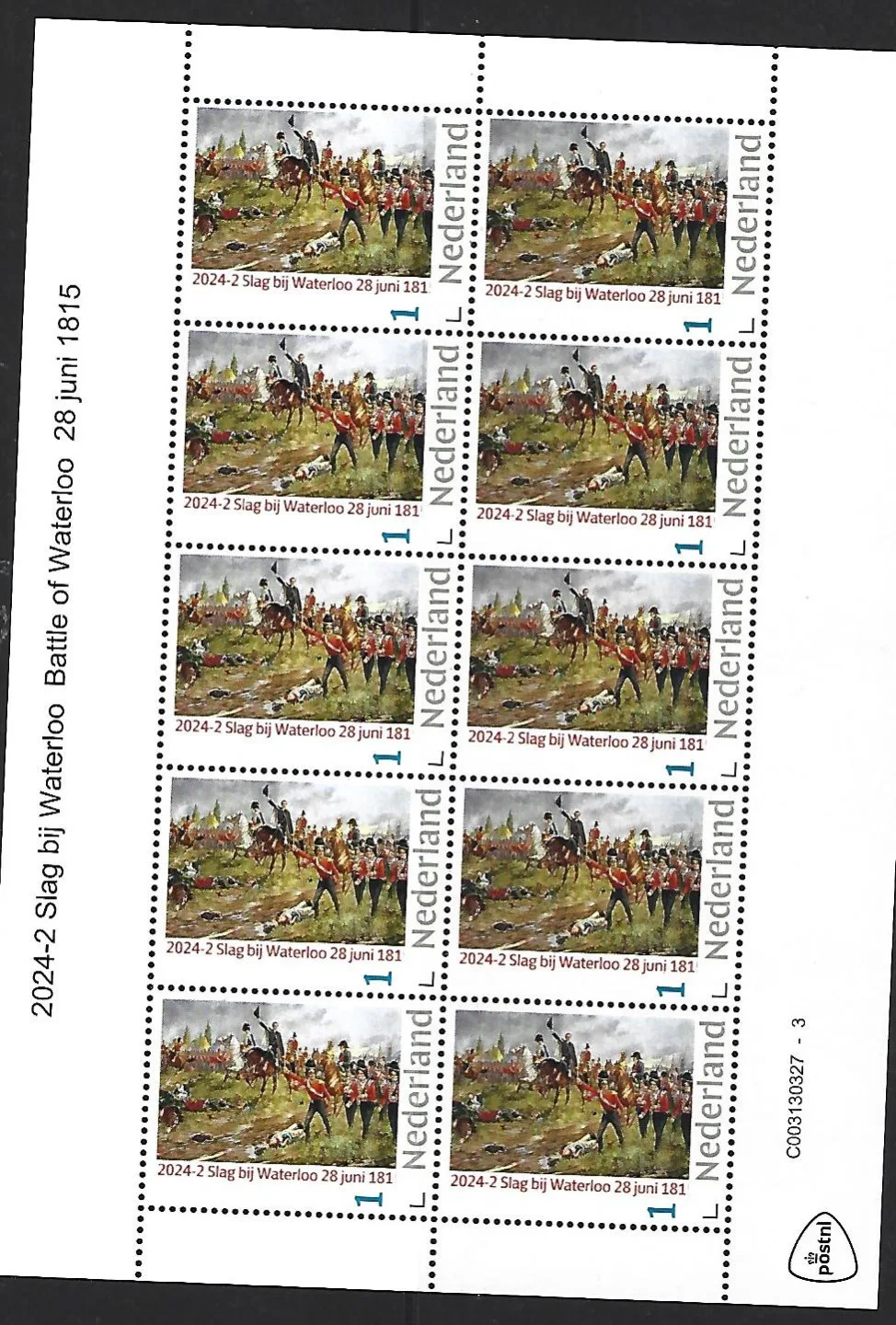 Pays-Bas 2024-2 Bataille de Waterloo Battle of Waterloo feuillet neuf/mnh