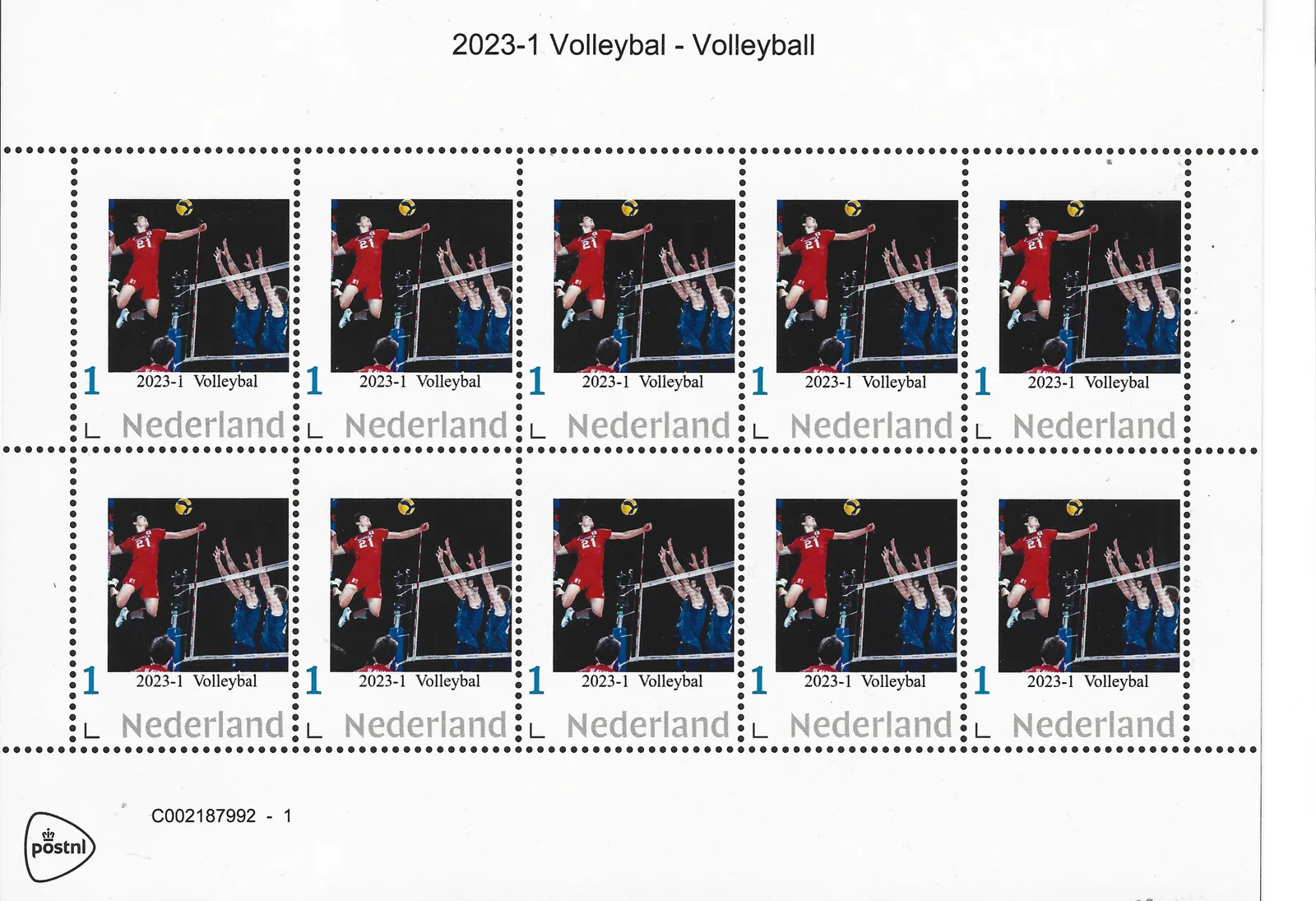 Niederlande 2023-1 Volleyball Bogen postfrisch/mnh