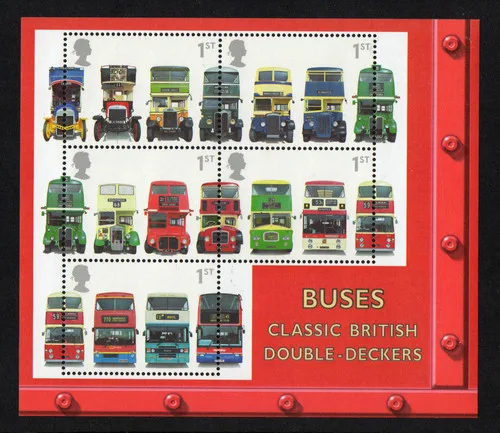 Gr.Britain 2001 Autobussen blok postfris/mnh