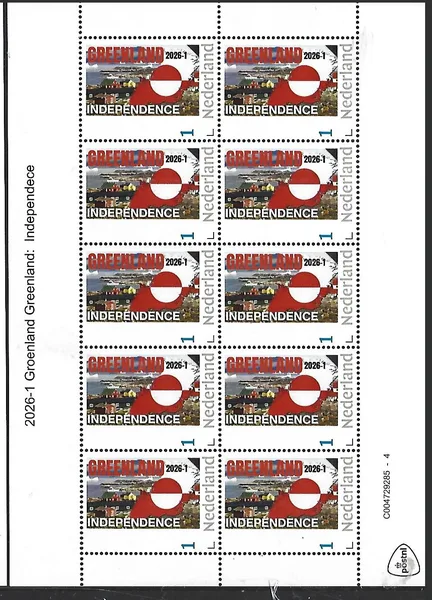 Netherlands 2026-1 Greenland Groenland: Independence sheet MNH