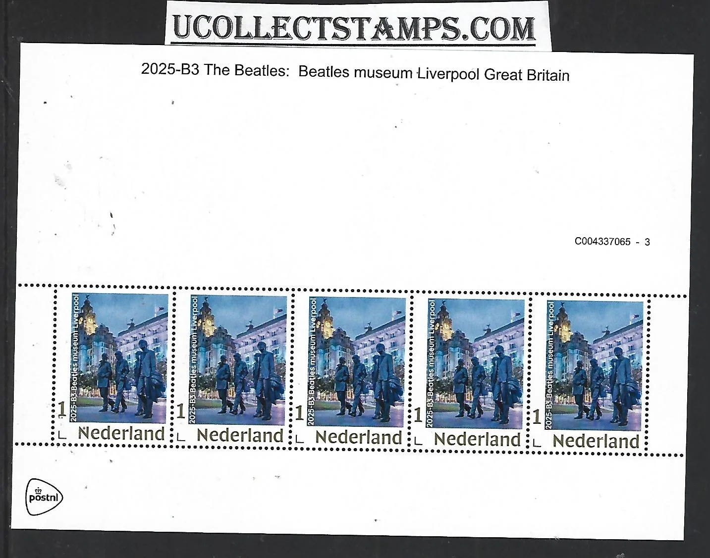 Nederland 2025-B3 The Beatles: Beatles museum Liverpool GOLD 1 sheetlet postfris/mnh