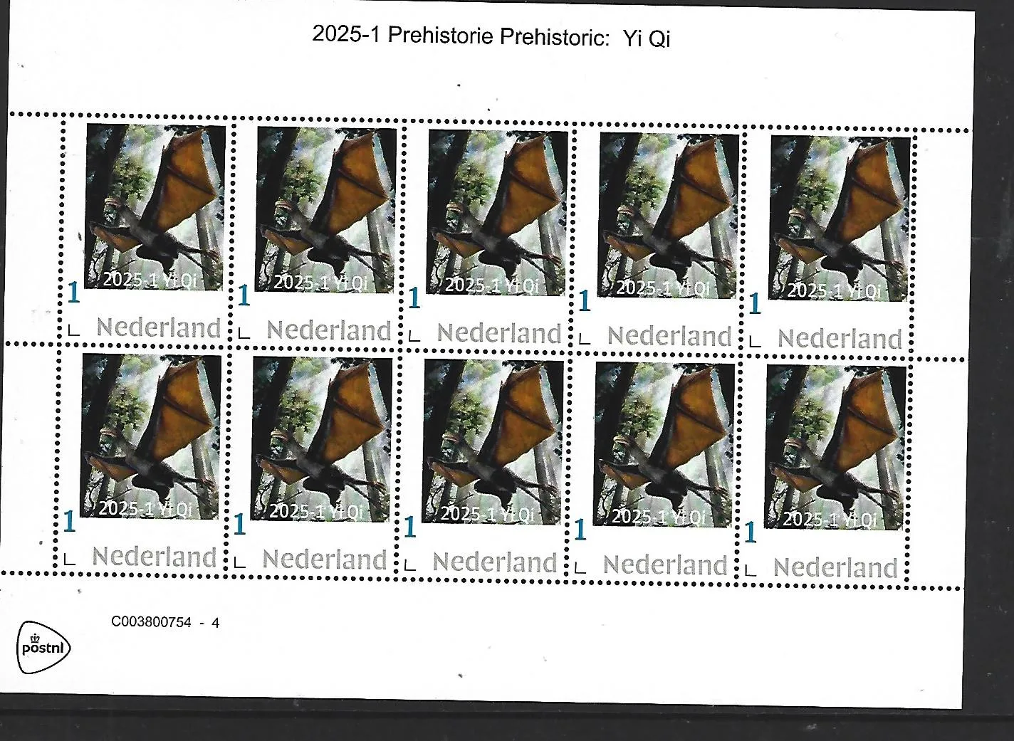 Nederland 2025-1 Prehistorie prehistoric: Qi sheetlet postfris/mnh