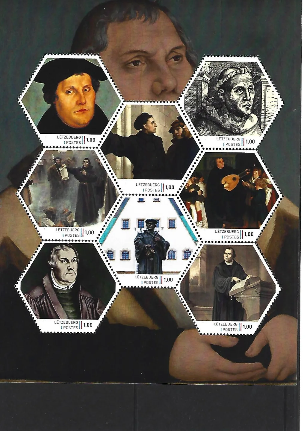 Luxembourg 2024-1 Martin Luther Réforme Reformation bloc-feuillet postfris/mnh