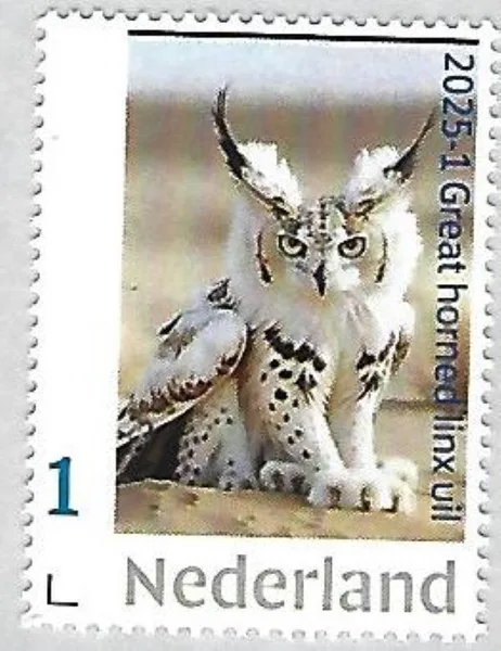 Nederland 2025-1 uil owl Great horned linx owl sheetlet postfris/mnh