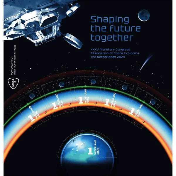 Nederland 2024 Ruimtevaart Shaping the future sheetlet mns