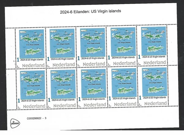 Netherlands 2024-6 Islands: US Virgin Islands sheetlet MNH